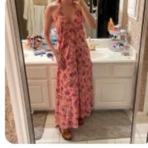 Floral Halter Maxi Dress